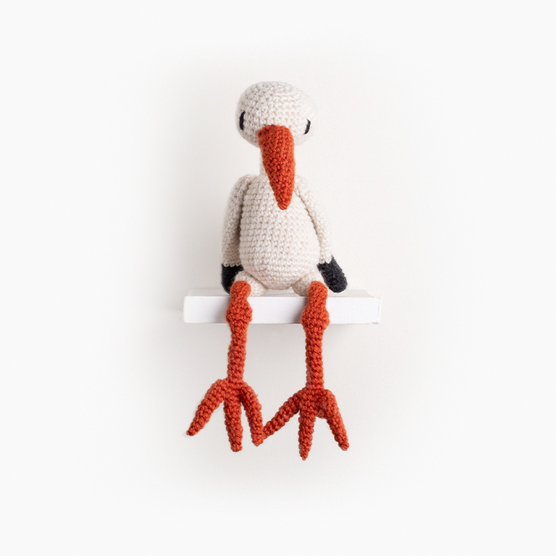 stork bird crochet amigurumi project pattern kerry lord Edward's menagerie